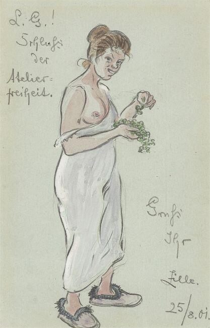 Greeting card to August Gaul