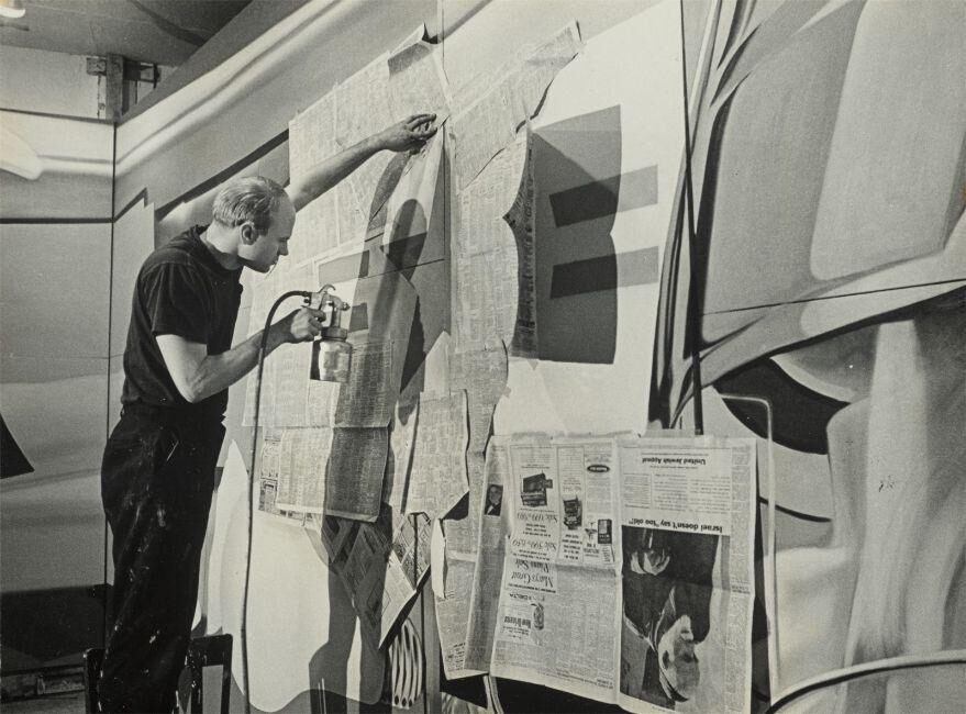 James Rosenquist at work