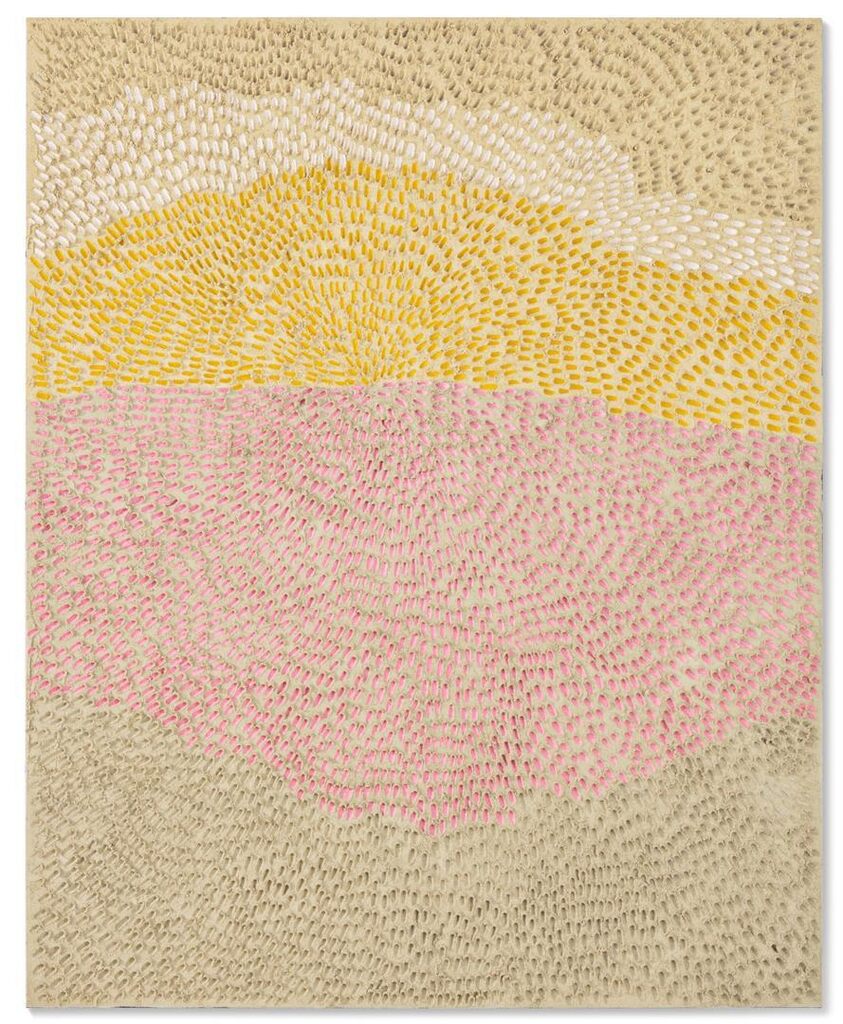 Body, Mountain, Mind (Painted White Sand SF #2SF, White Yellow and Pink)