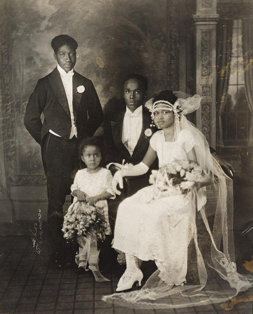 Wedding studio portrait