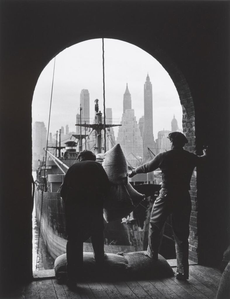Unloading Coffee at Brooklyn Dock, New York, c. 1946