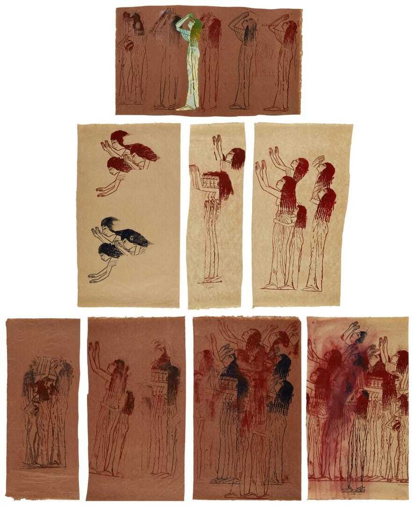 Untitled (from Mourning Women Series) [Eight Works]