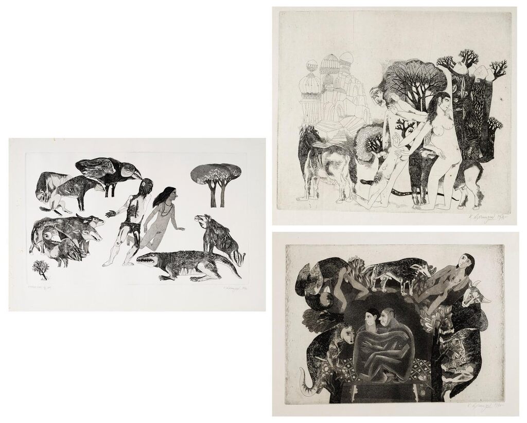 Untitled (Couple with Beasts); Untitled (Adam and Eve with Snake and Beast); Untitled (Couple)