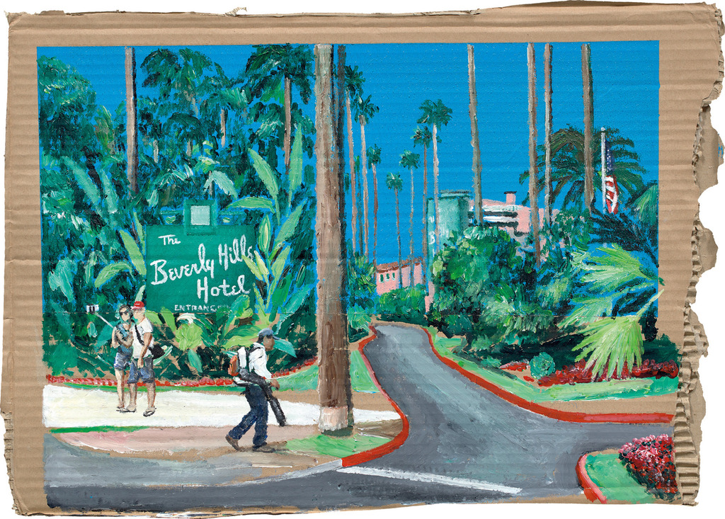 The Beverly Hills Hotel, entrance, Monday, January 30th 2017