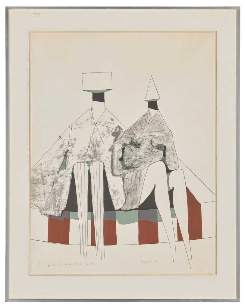 Seated figures