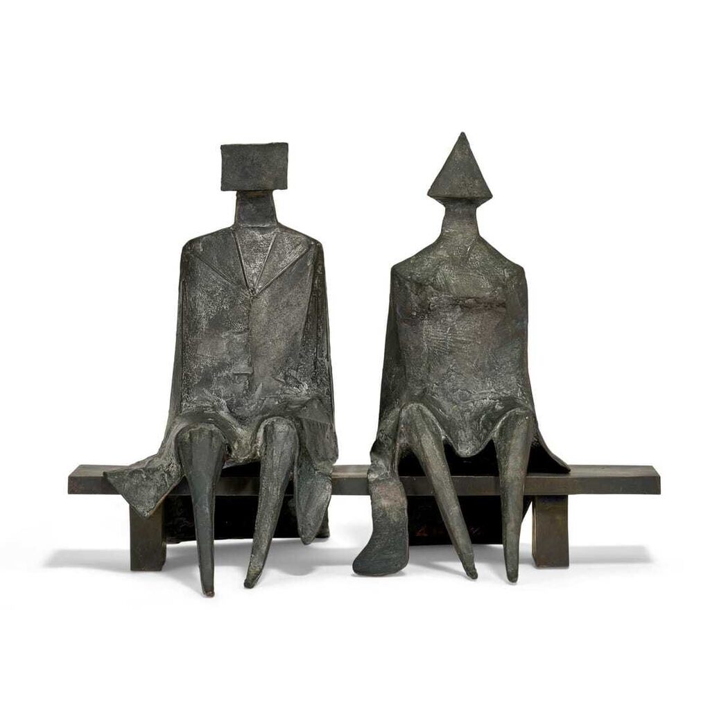 Maquette II Sitting Couple on Bench