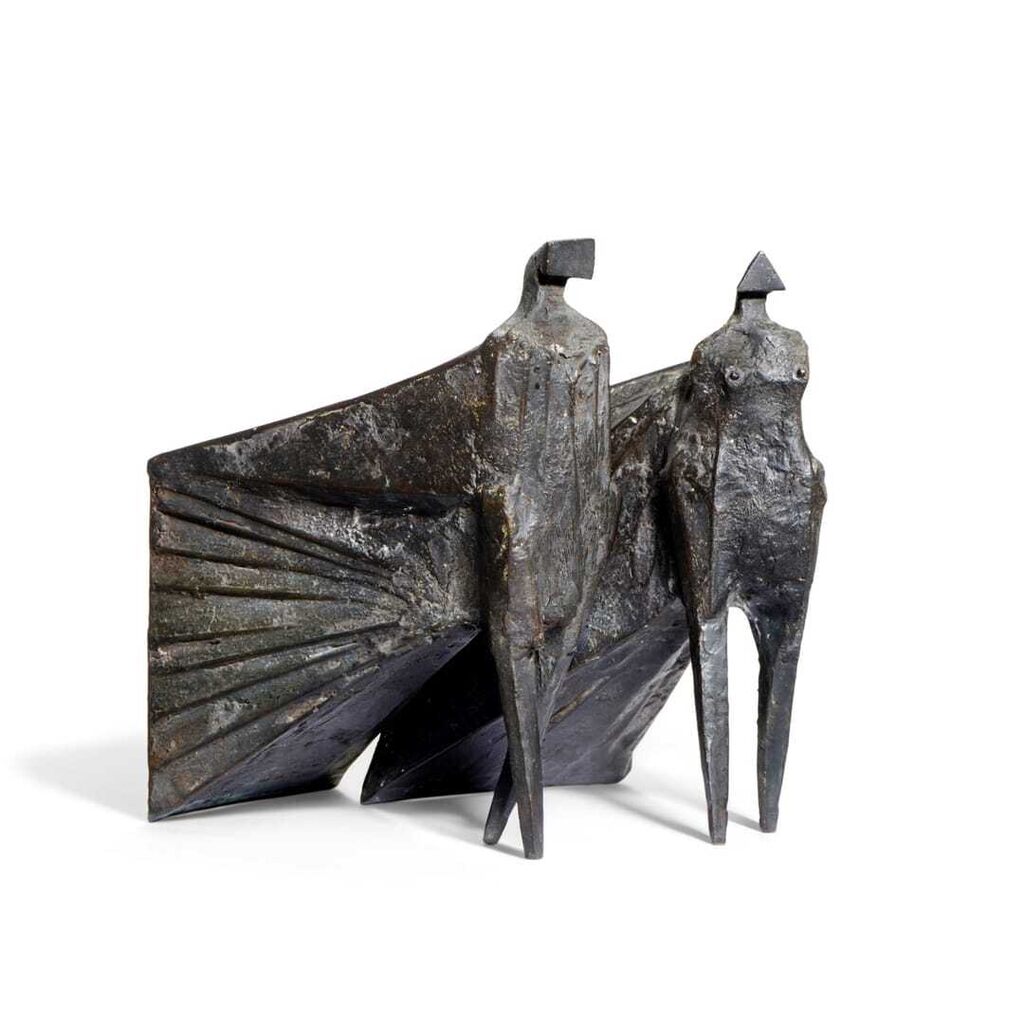 Pair of Cloaked Figures II