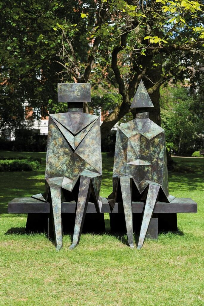 Sitting Couple on Bench