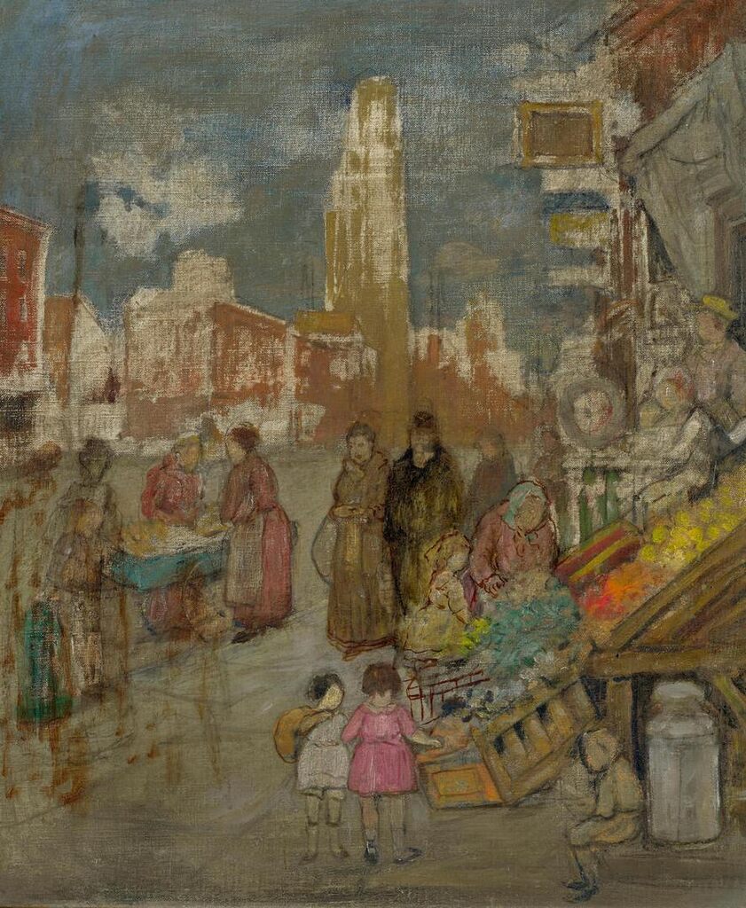 Street Scene with Fruit Stand