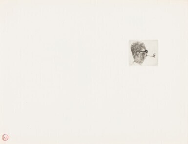 Autoportrait de profil à la pipe, 1949