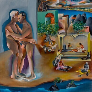 BHUPEN KHAKHAR | Two Men in Benares 