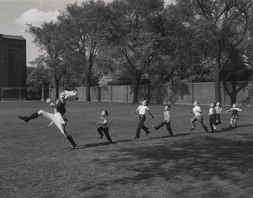 Drum Major and Children, University of Michigan, Ann Arbor, 1951
