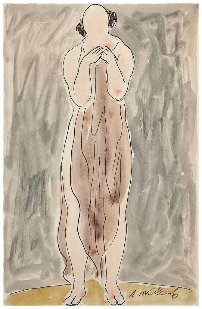 Set of four works on paper depicting Isadora Duncan