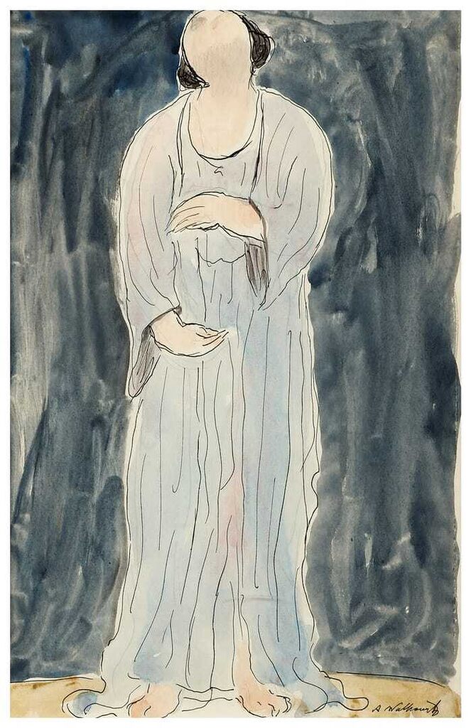Set of four works on paper by Isadora Duncan
