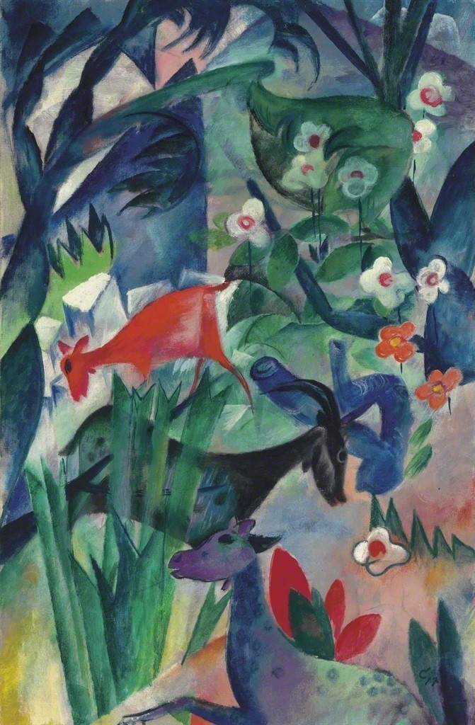 Bergziegen (Blumen und Tiere)