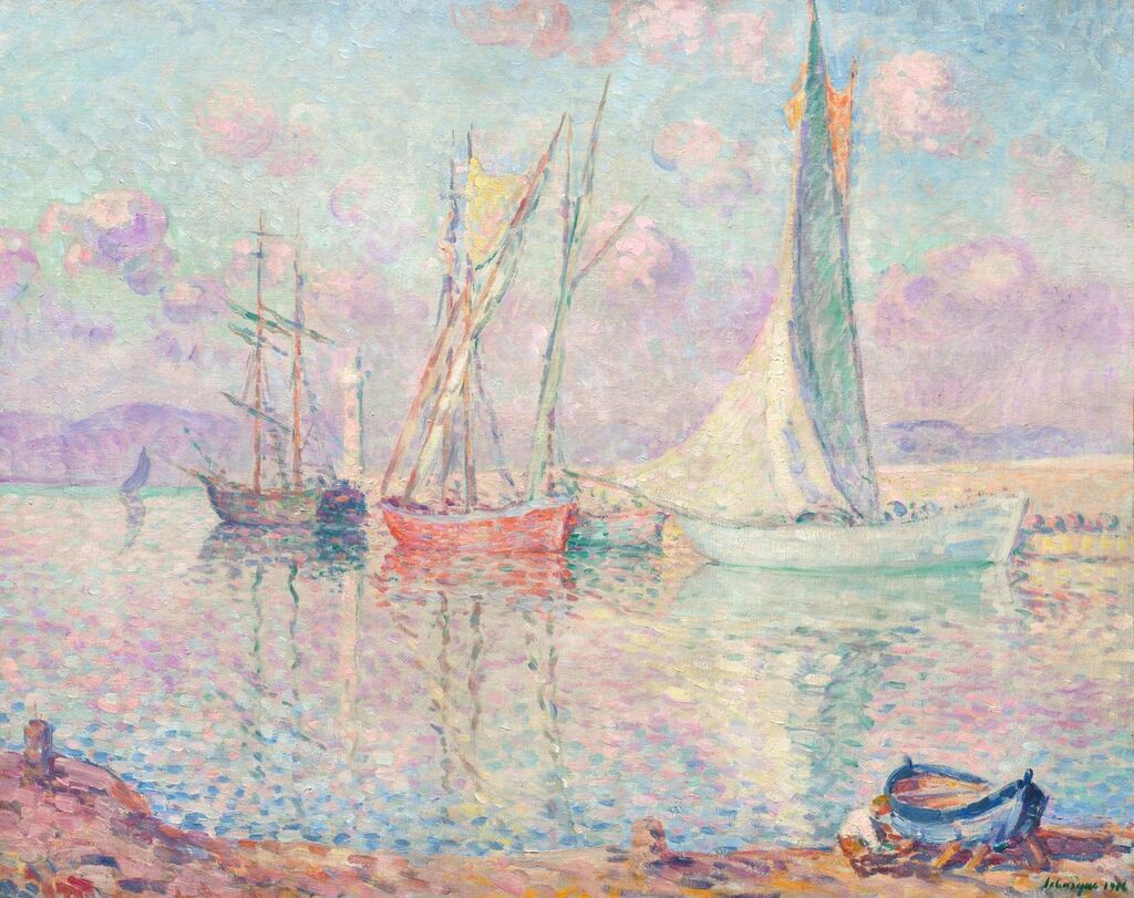 Voiliers dans le port de Saint-Tropez