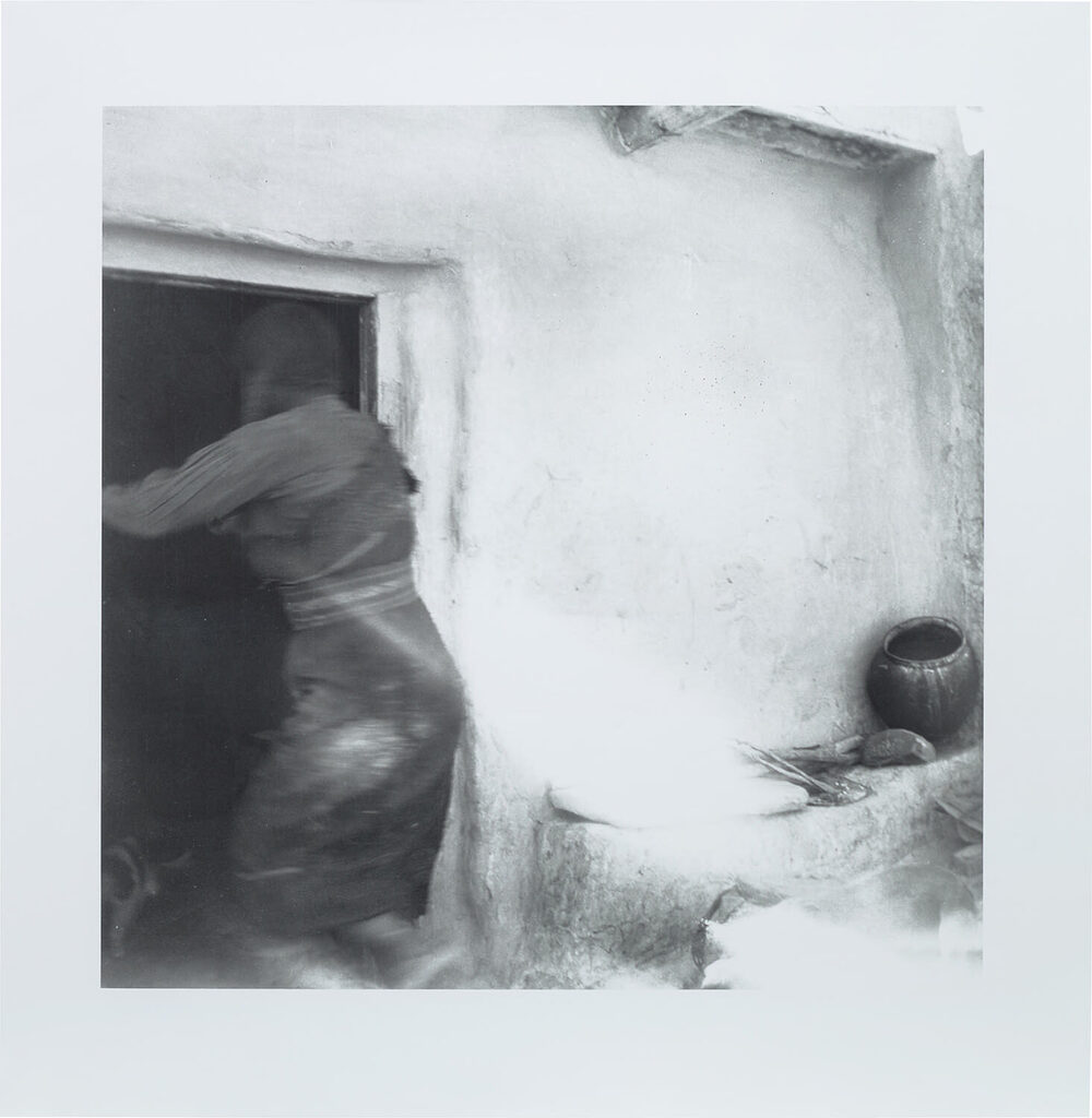 Untitled 5 (Aby Warburg Photograph, April 1896, Pueblo woman escaping into her house at the sight of Warburg’s camera)
