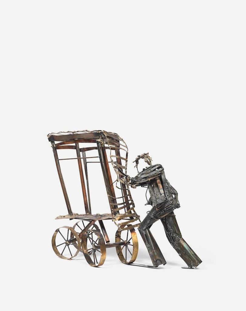 Figure with cart