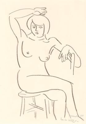 Seated female nude
