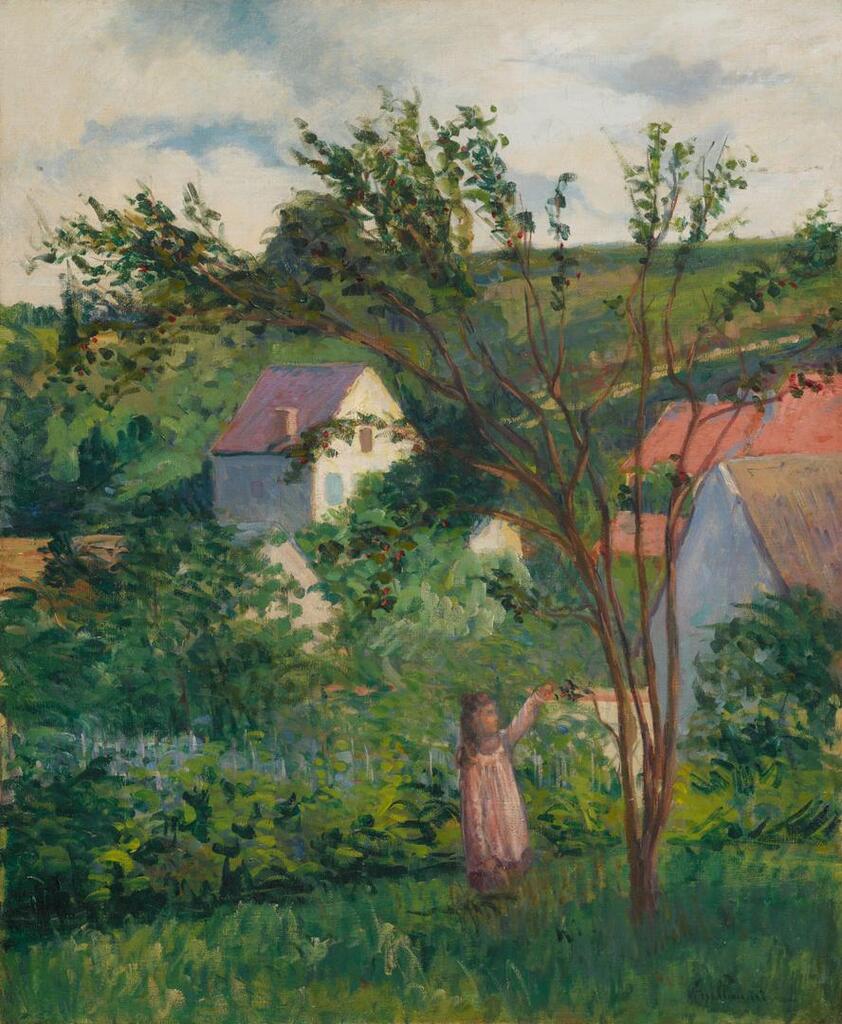 Cueillette des cerises à Auvers