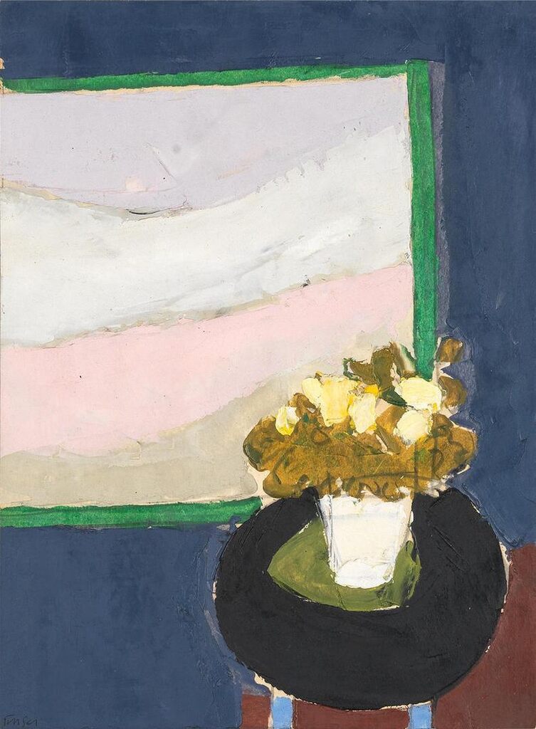 Flowers in Front of Painting
