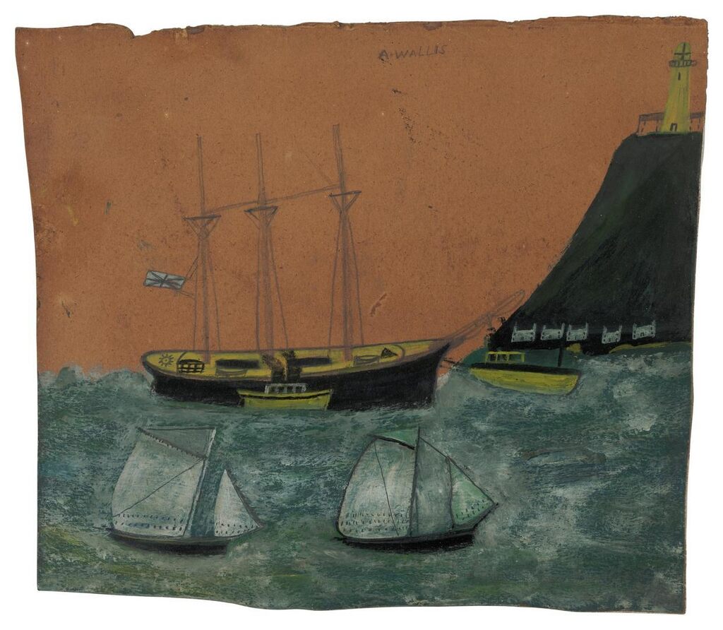 Boats, Cliff and Lighthouse