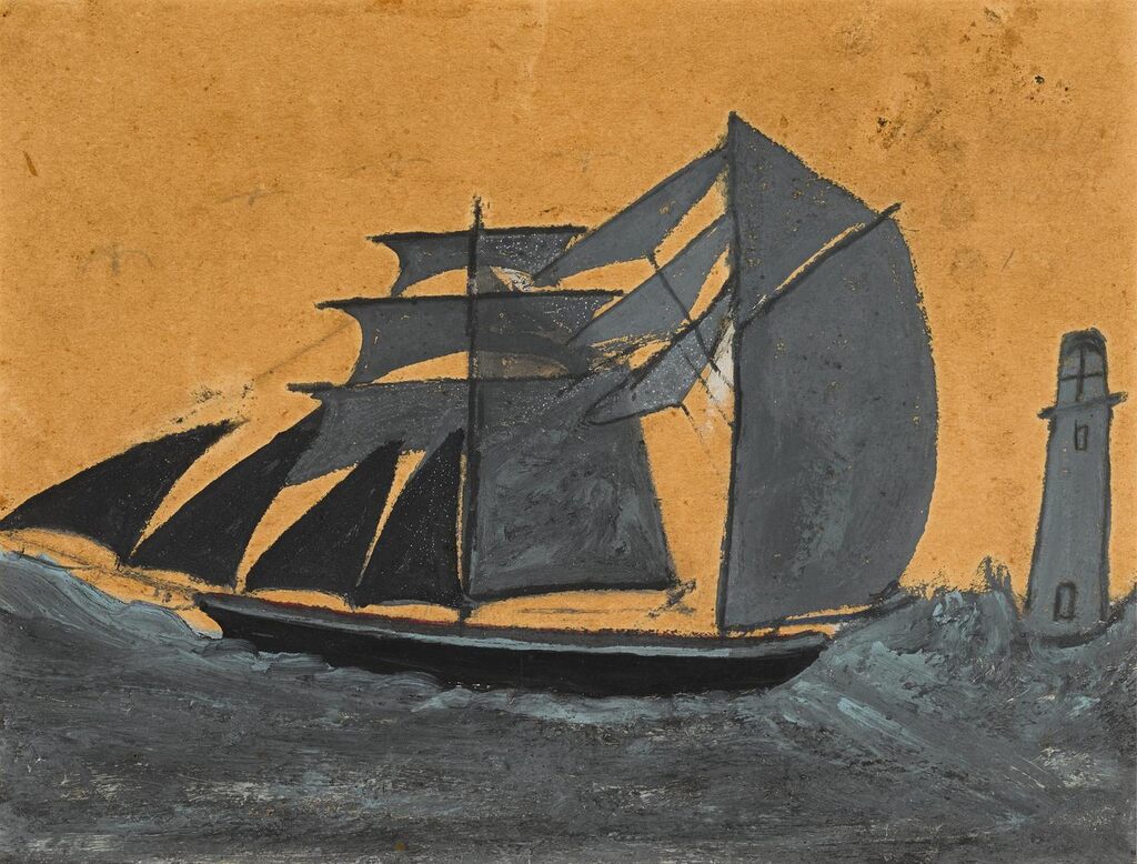 A Ship Passing a Lighthouse