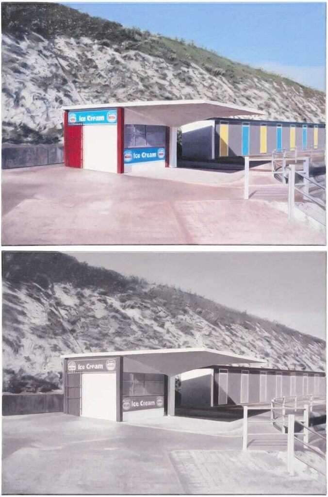 Two works: (i) Shack 1 (color); (ii) Shack 2 (black and white)