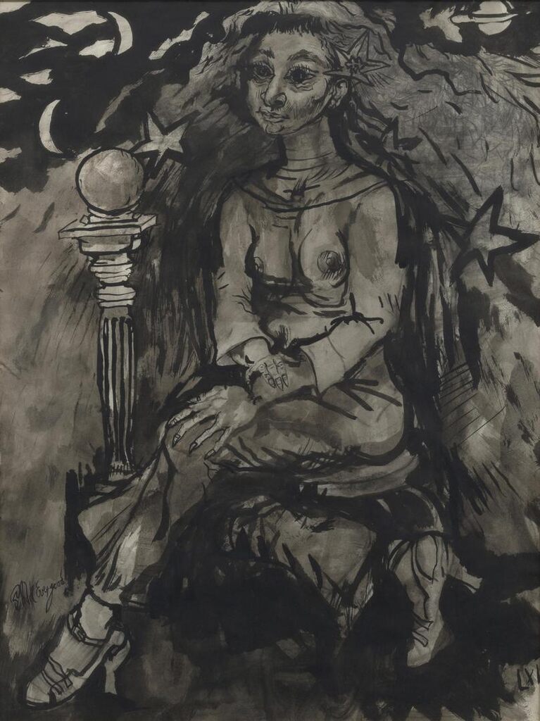 Seated Woman with Emblems
