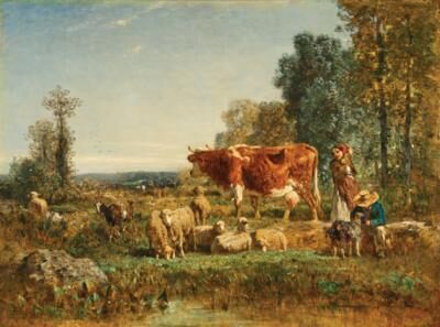 Young Shepherds with Their Cattle