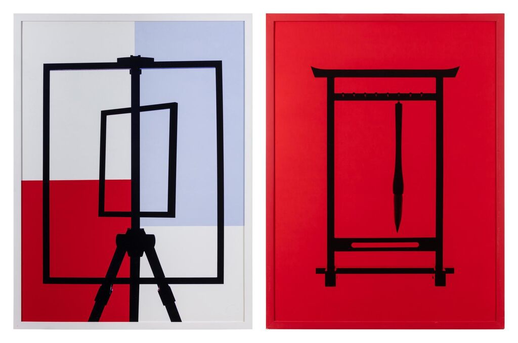 Easel (i); Brush (ii)