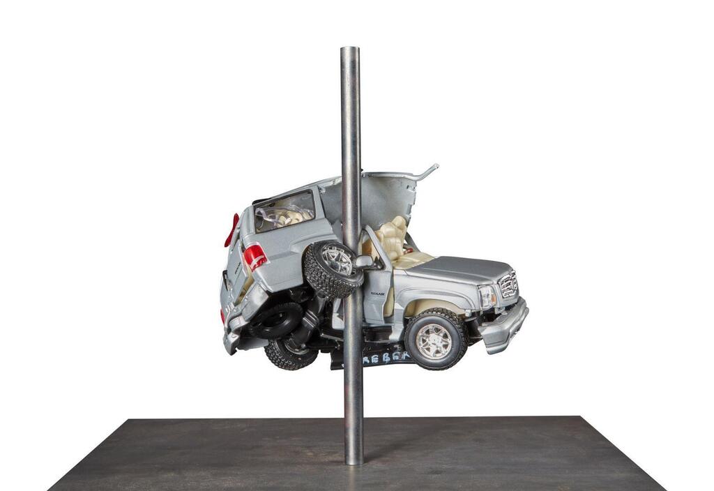 Untitled (Car Crash, Escalade, Silver)