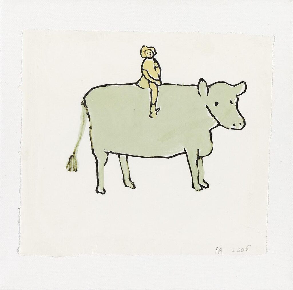 Figure Riding a Cow