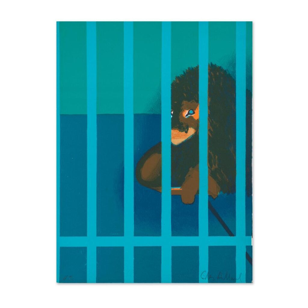 Le lion en cage