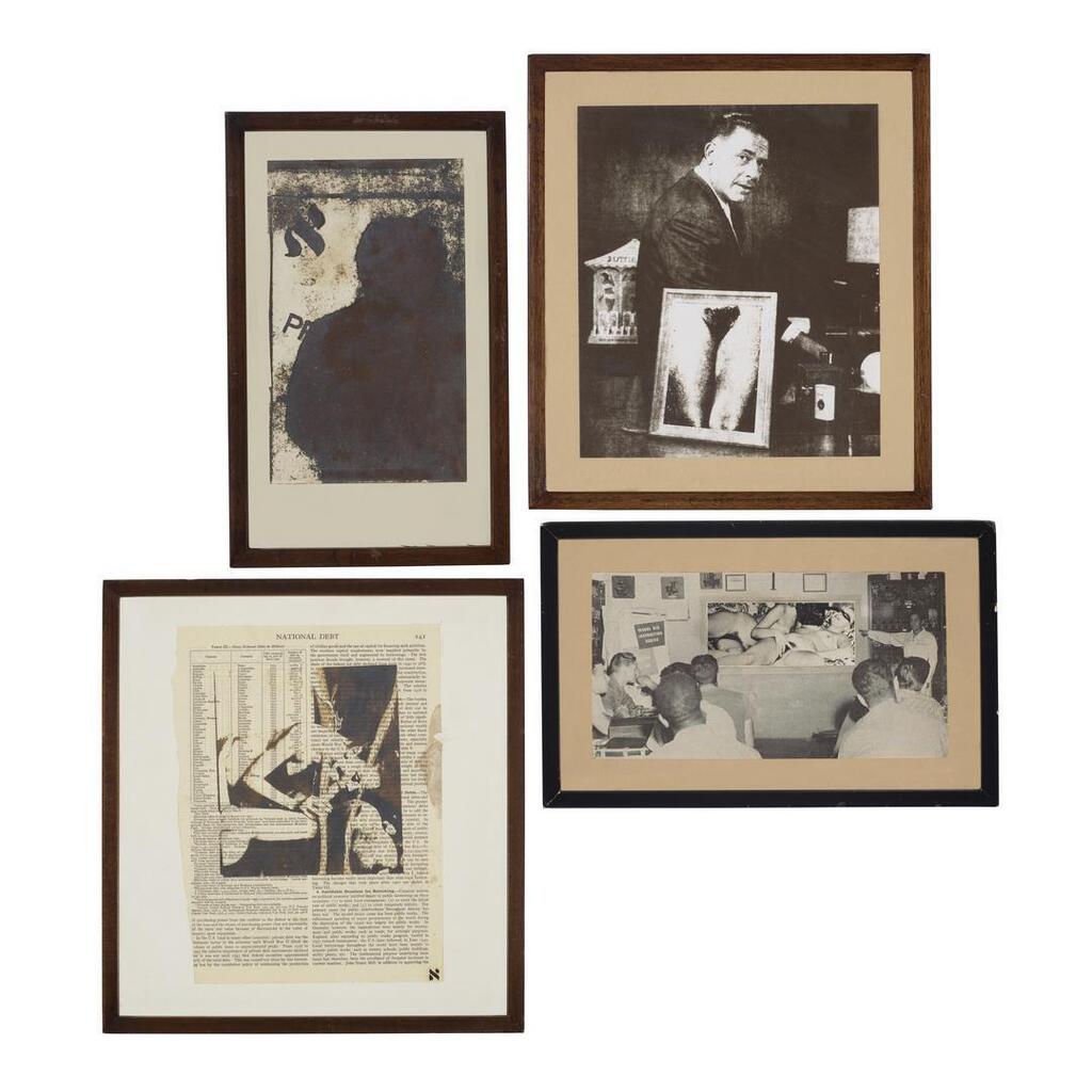 Untitled (Dark Figure); Untitled (Businessman at Desk); Untitled (National Debt); Untitled (Visual Aid Instruction)