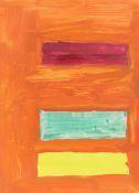 Composition in front of orange