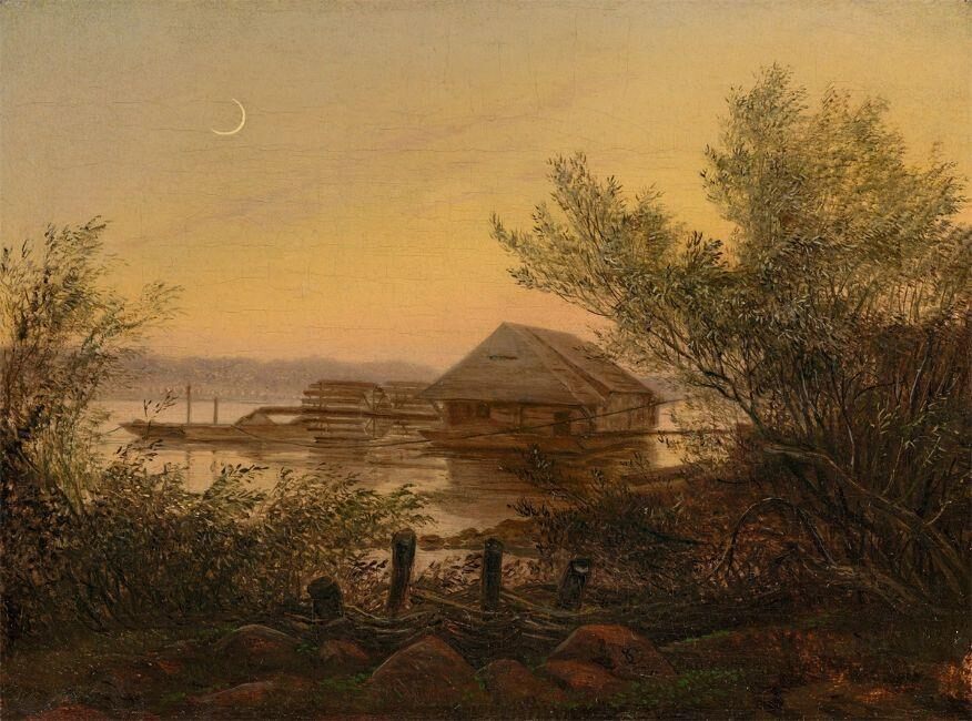 Ship mill on the Elbe near Dresden