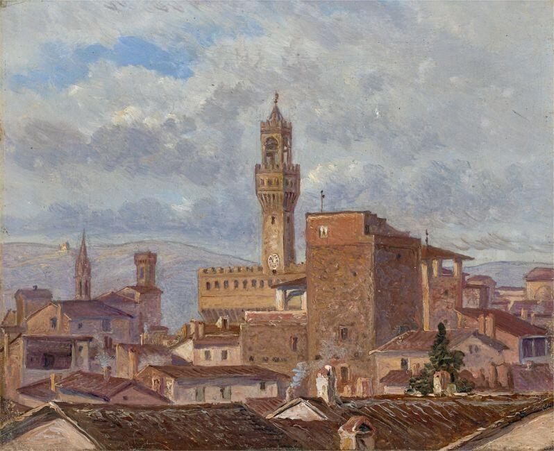 View of Florence with Palazzo Vecchio. 11 April 1841