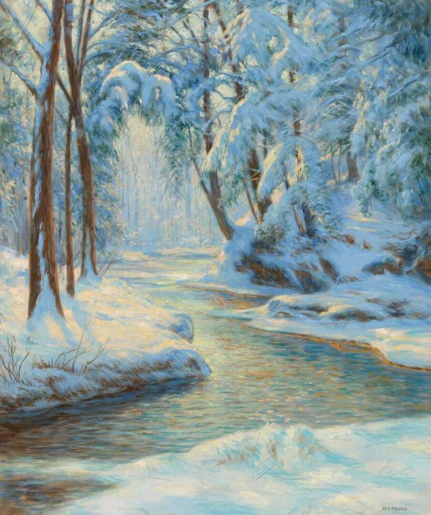 Snowy Landscape with Brook