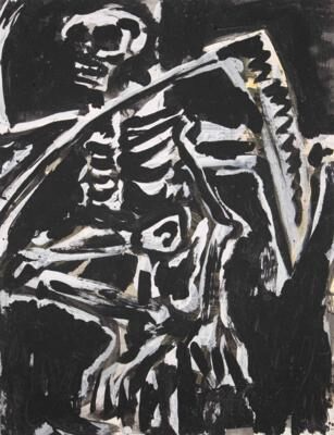 a) Grim Reaper; b) Cross; c) Half figure