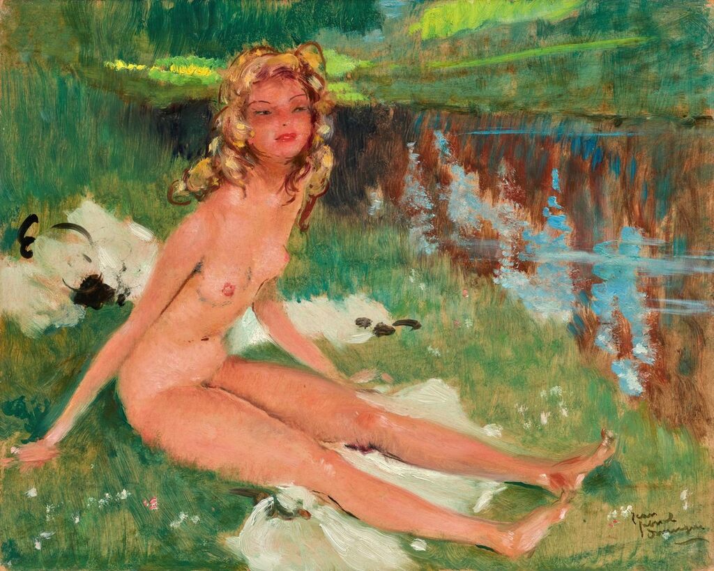 Nu au bord de l'eau