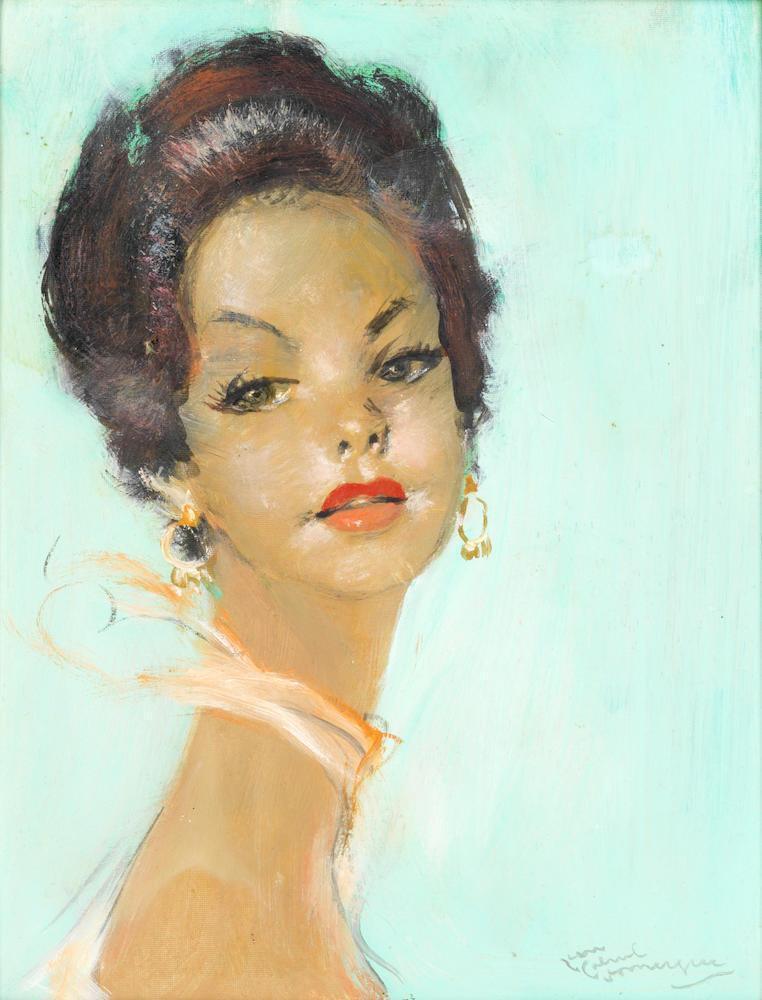 Portrait of an elegant young lady