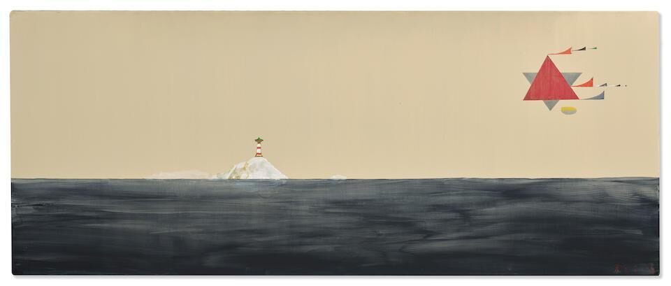Sans titre (objects above the sea)