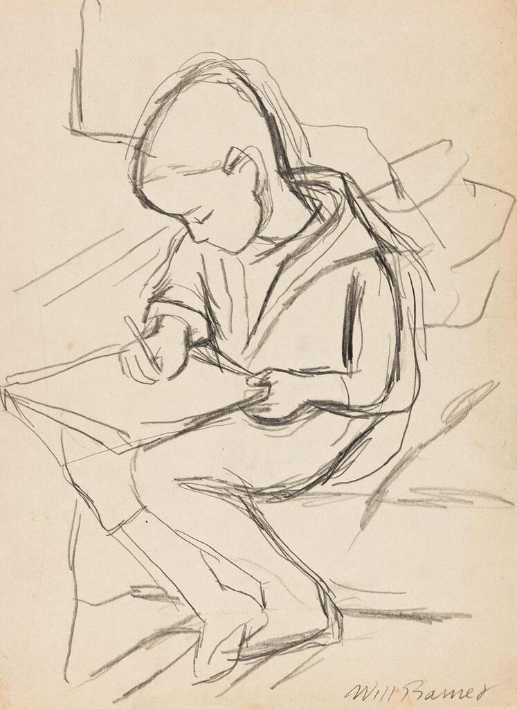 Young Boy Sketching