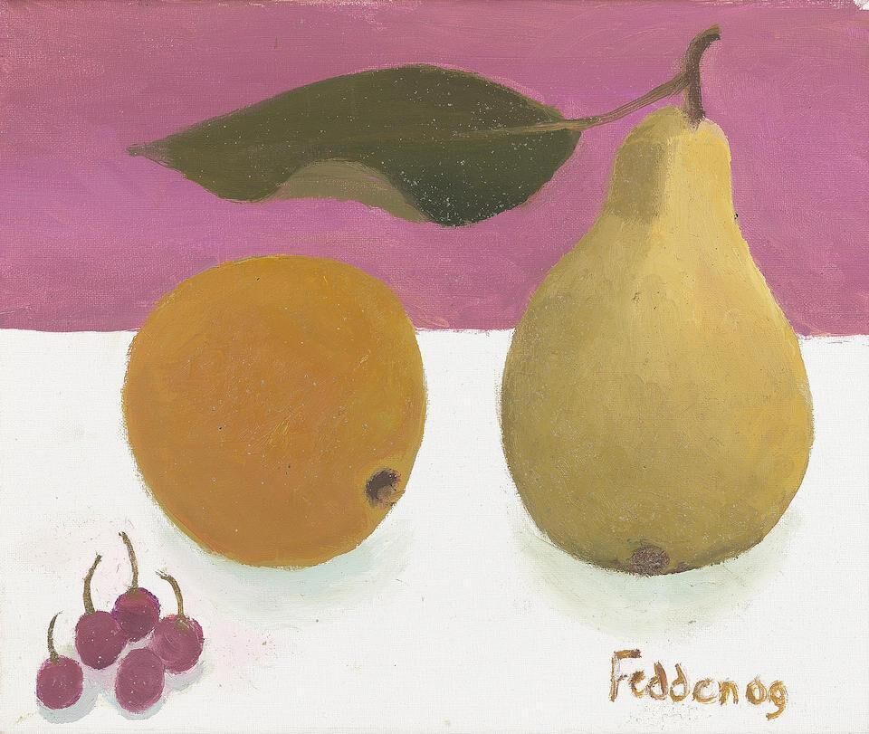 Still Life with Orange and Pear