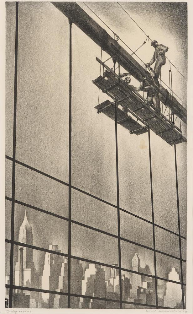 Bridge Repairs (Repairing Brooklyn Bridge) (Flint 152)