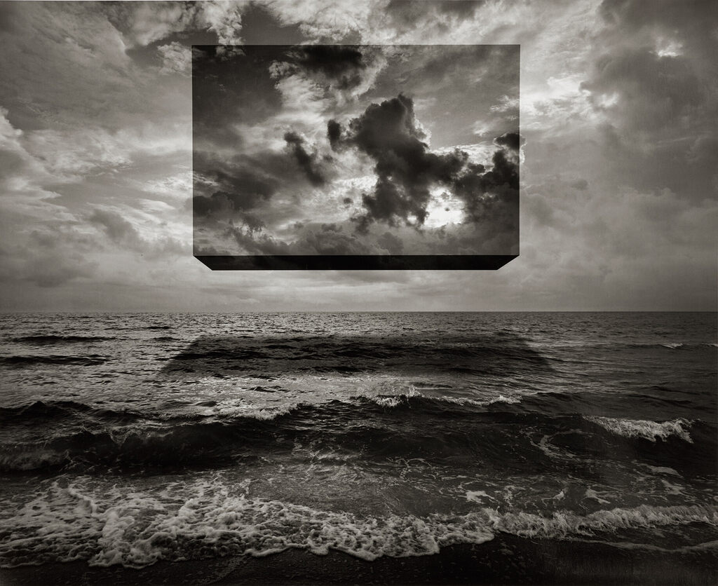 Untitled (cube above water)