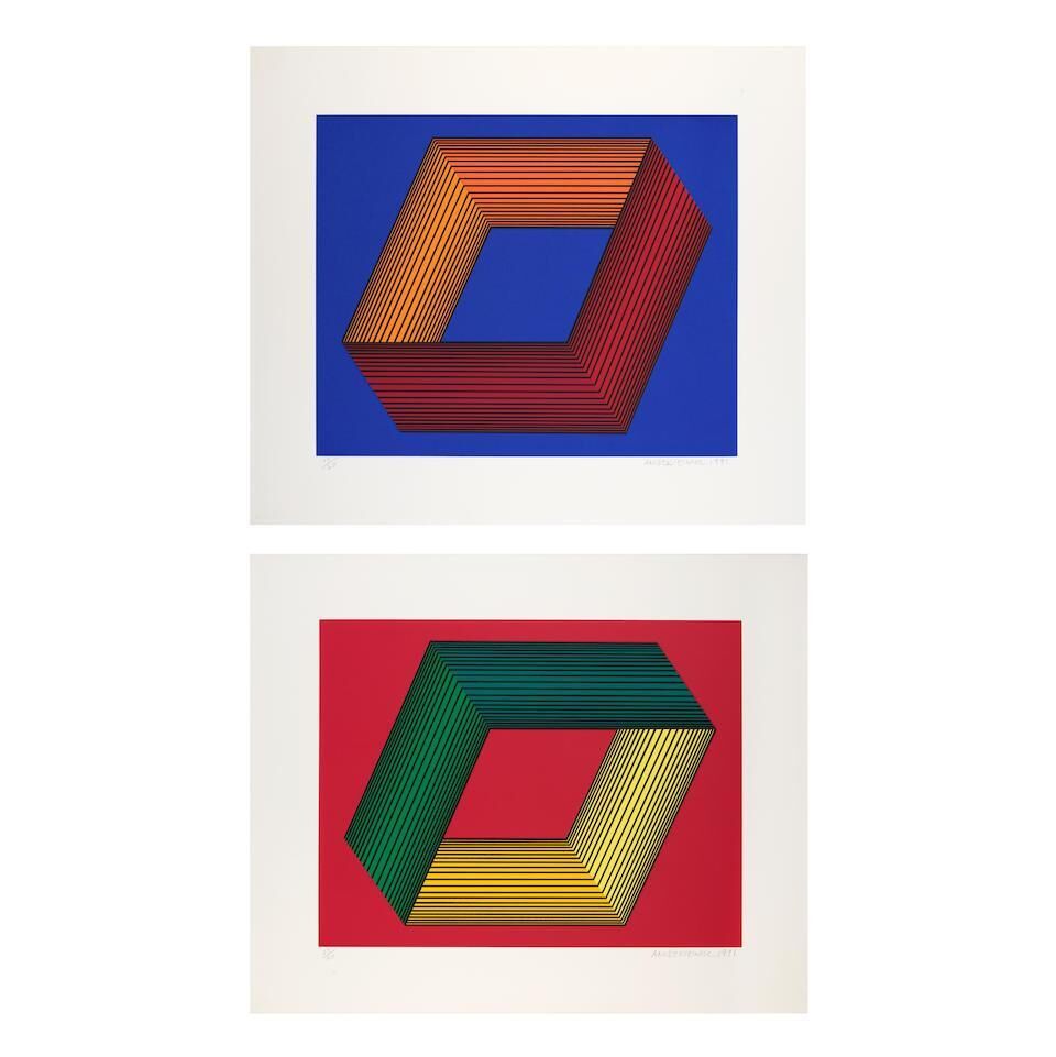 Inner Orange on Blue; Inner Yellow on Red