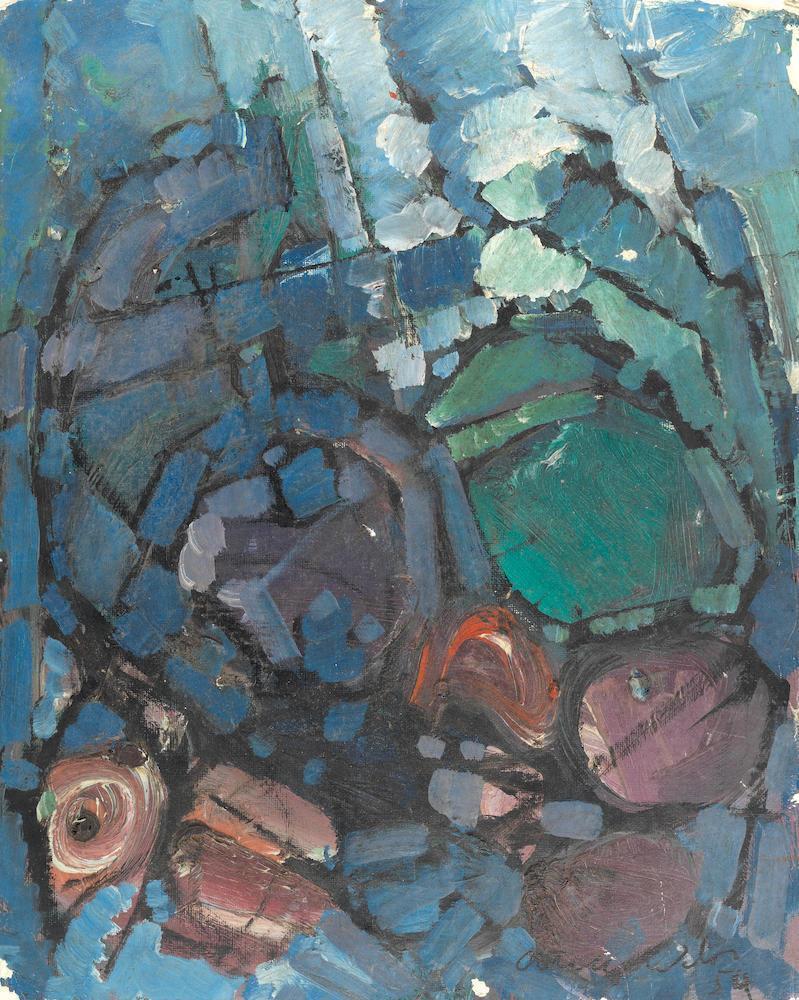 Untitled (Blue, Purple and Green)