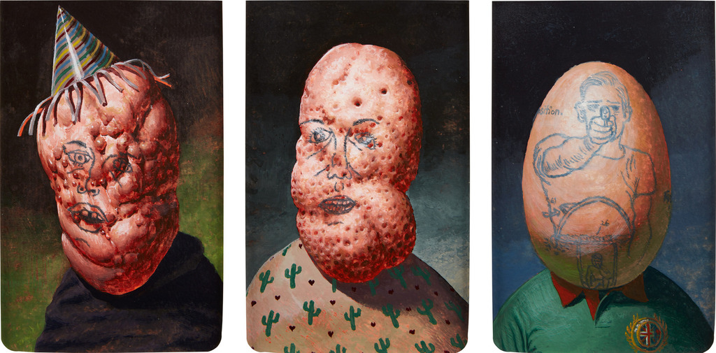 Three works: (i) Party Time; (ii) Prick; (iii) Egg